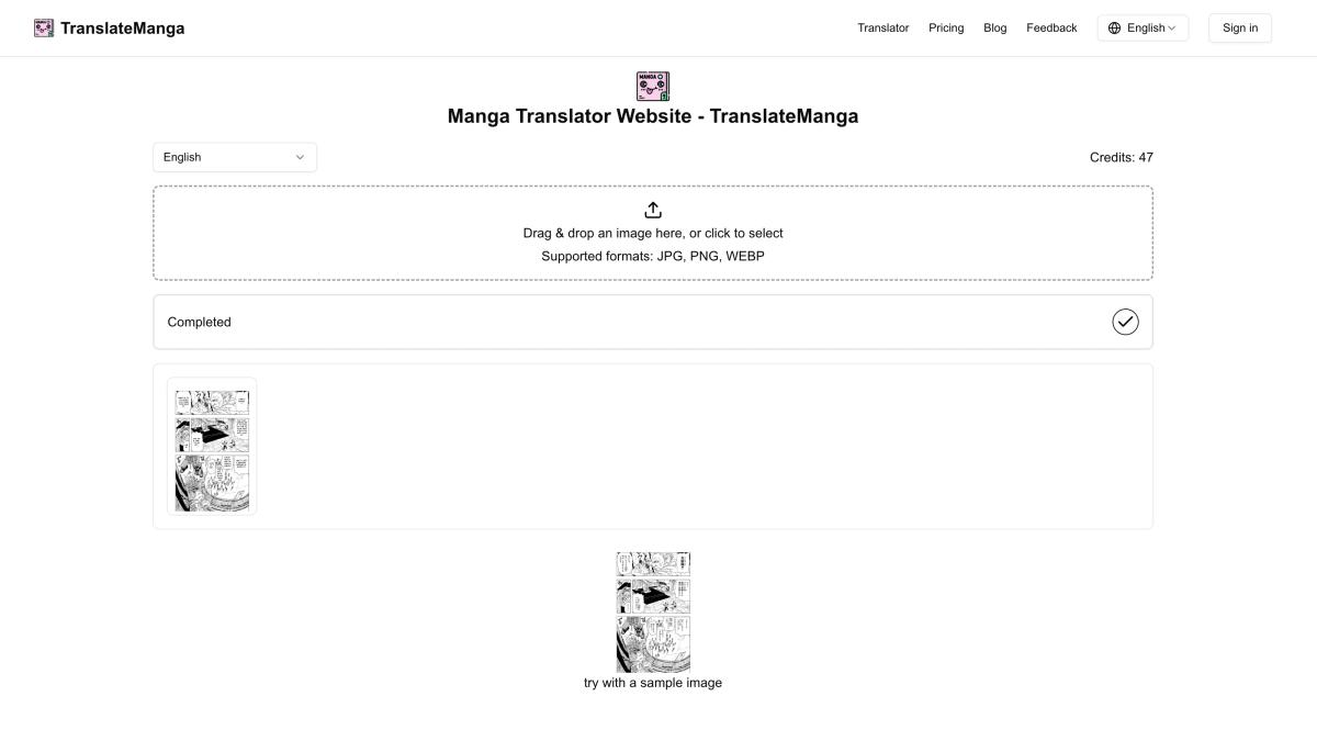 Download translated Japanese manga result