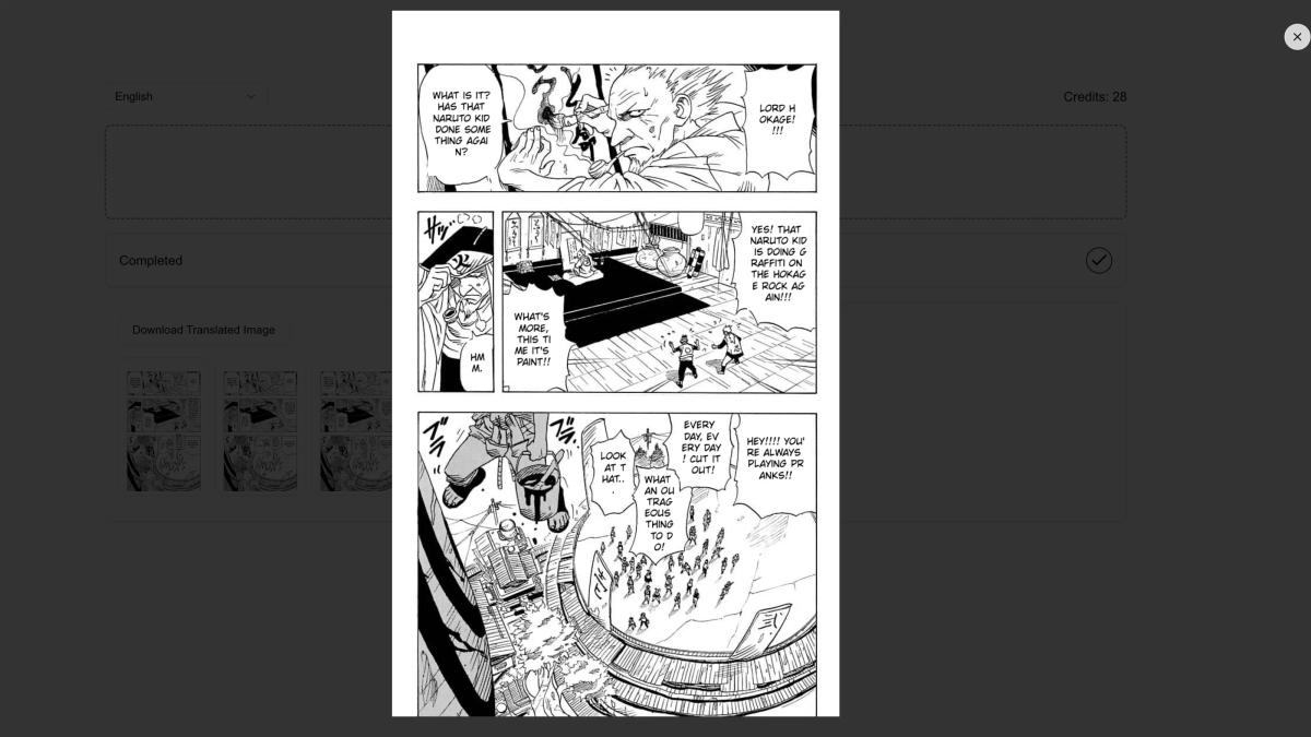 Fast Japanese manga translation speed demonstration